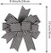 2 Pack Black White Stripe Halloween Fall Bows for Wreaths,12”x9.4”Black and White Christmas Decorations Bow for Gift Wrapping Tree Topper Wedding Holiday Birthday Party Wall Home Front Door